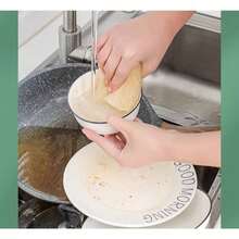 Natural Loofah Sponge Household Towel, Kitchen Cleaning Cloth, Dishwashing Brush, Scouring Pad - Best-Selling Cleaning Cloth.Kitchen Essentials,Household Items,Cleaning Supplies,Kitchen,Home Décor,Kitchen Gadgets,Baking Supplies,Bathroom Accesssories - 原色,附繩子 – 每包 1 件 - 查看 7