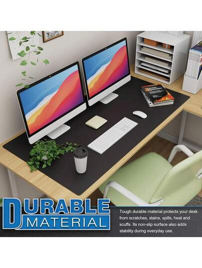 Podkładka na biurko ze skóry z dekoracją świąteczną, mata biurowa, duża podkładka pod mysz, antypoślizgowa podkładka z PU, podkładka pod laptopa, wodoodporna mata do pisania, odpowiednia do biura i domu