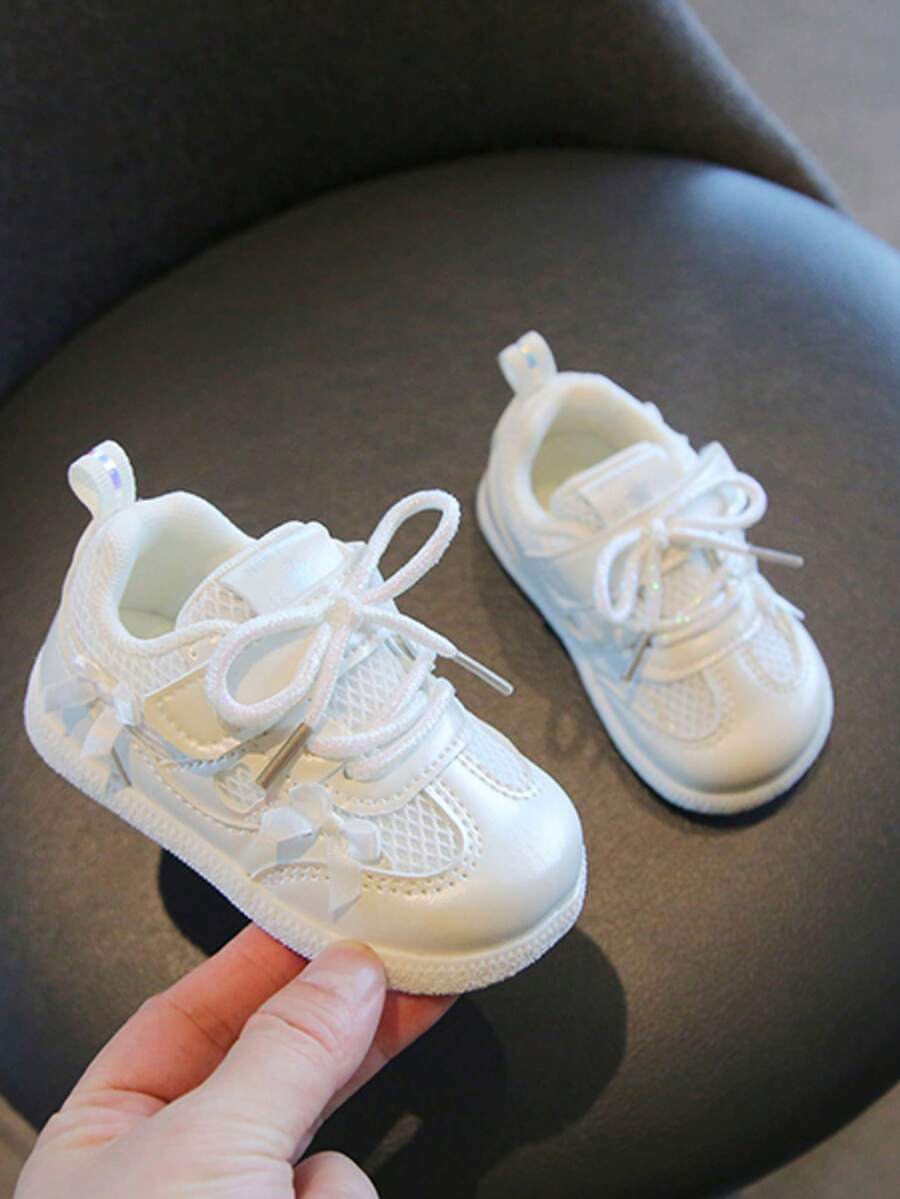 1双婴儿/幼儿软底运动鞋，婴幼儿男女童运动鞋，春秋季 - 米色 - 查看 1