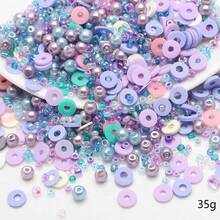 软陶瓷仿珍珠、小米珠、彩色珠子套装，DIY手工饰品，友谊手链，项链材料配件 - 彩色 - 查看 17