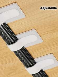 10 piezas de bridas de cable reutilizables y multiusos con autoadhesivo resistente, convenientes para organizar el escritorio, cables de computadora/datos, adecuadas para diversos cordones y cables para mantenerlos ordenados y limpios. - Unitalla - Ver 4