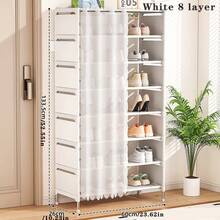 1pc Simple Shoe Rack, Home Entryway Shoe Storage Organizer, Multi-Space Display, Bathroom, Kitchen Storage, Multi-Tier Space-Saving, Suitable For Rental, Apartment - Multicolor - View 7