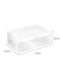1/6/12pcs Transparent Foldable Travel Shoe Boxes, Easy To Clean, Suitable For High Heels, Sandals And Various Shoes, Shoe Storage Organizer