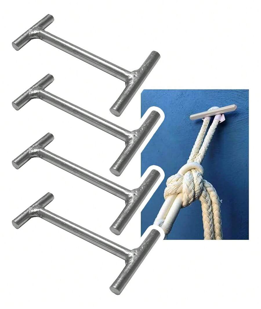 TendenciaKit 4 Hamaqueros Minimalista Tipo T Galvanizado Grosor 1/2Calidad premium - 1 - Ver 1