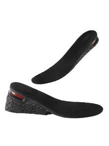 1 Pair 1.18/1.77/2.36/2.95 Inch Black Height Increase Insoles With Shock Absorption Air Cushion, Unisex Heel Inserts For Sports Shoes, Soft & Elastic Heel Pads (Trimmable Size), Shoe, Spring Summer Picks, Brides Maid Gifts, Room, Bedroom Decor, Bedroom Decor, Beach, Travel, For Men, For Women, Vacation,Women's Day,Travel Essentials,Wedding Favours,Y2k,Bedroom,Car Accessories Women,Kitchen Decor,Cute Stuff,Mother's Day Gift,Bedroom Decor,Garden,Kitchen Decor,Summer,Beach,Travel Essentials,Room Decor,Squishy,Graduation - Black - View 6