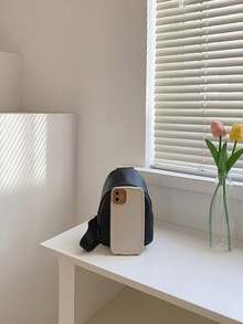 New Teenage Girls PU Leather Transparent Chest Bag Crossbody Bag - A - View 4