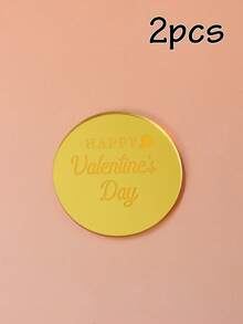 Personalized Cake Topper For Restaurants, Custom Acrylic Round Drink Topper For Wedding Decor, Personalized Cake Topper, Customizable Text Birthday Cake Decoration, Customized, Valentine's Day, Stylish Custom Design, Family, Father, Mother - Style a - View 26