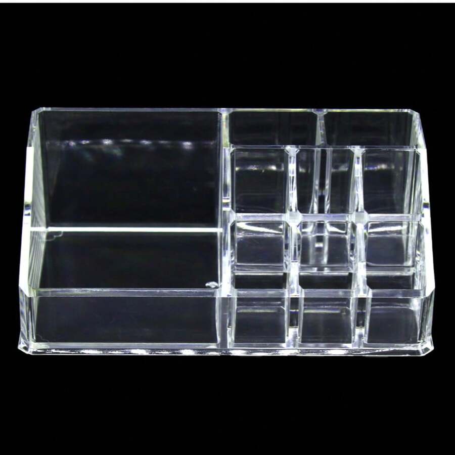 Transparent Acrylic Cosmetic Storage Box, Stepwise Makeup Organizer Rack For Skincare, Eyeshadow Palette, Lipstick Display - Clear - View 1