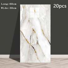 10/20/50片装自粘仿天然大理石纹理墙纸,岩纹乙烯基泡沫墙贴,防水易清洁,可定制,适用于浴室、客厅、厨房、卧室墙面装饰 - 彩色 - 查看 20