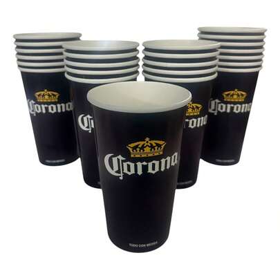 Tendencia50 Vasos Desechable Cartón P/cerveza Michelada 44oz 1300ml.AzulCalidad premium