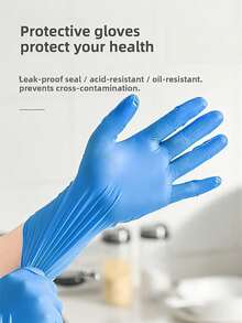 20pcs/10pcs Disposable Nitrile Gloves - Manicure Protective Gloves, Waterproof And Oil-Proof, Suitable For Tattoo, Nail Art And Salon Cleaning - Multicolor - View 5