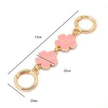 Sakura Pattern Bag Extension Chain, Underarm Bag Chain, Replaceable Shoulder Strap. Sakura Shaped Buckle Bag Extension Chain, Bag Shoulder Strap Accessories, Bag Extension Chain, For Handbag And Wallet Making Pendant Bag Accessories Replacement Parts. - White - View 10
