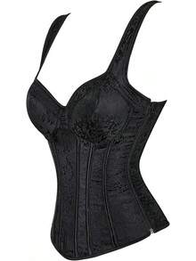 Overbust Corset Tops For Women: Plus Size Pirate Costume Women - Straps Bustier Corsets For Theme Party Costumes - 寶藍色 - 查看 8