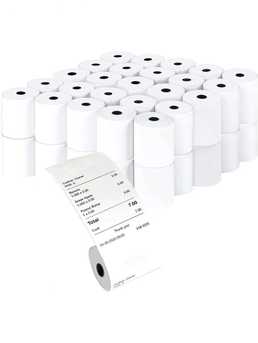 50 Rollos Térmico 57x40 mm Miniprinter,Recibo de  Impresora 58 mm,Xprinter, Ticket, Para impresora Portátil,37543389 - Multicolor - Ver 1