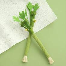 1pc Realistic Celery & Silvervine Cat Toy With Bell, Chew Toy, Self-Playing Pet Supplies - Multicolor - View 2