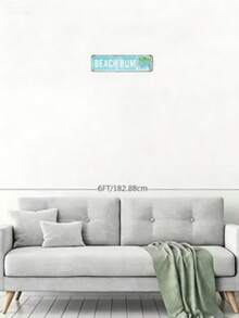 1个“Beach Bum BLVD”趣味金属锡牌（15.75 x 3.94英寸/40 x 10厘米），新奇街牌，家居装饰，房间装饰，墙面装饰，浴室装饰，酒吧装饰，咖啡馆装饰，车库装饰，生日、毕业最佳礼物 - 彩色 - 查看 2