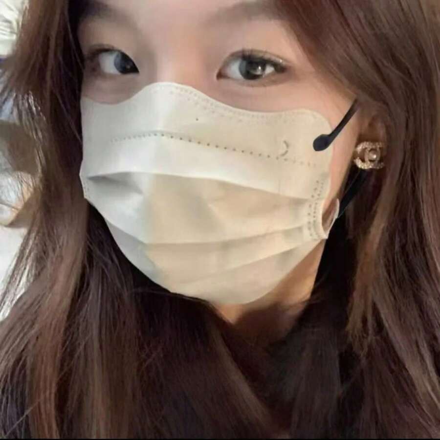 10pcs/20pcs Large Butterfly Shaped Face Mask, Women's Attractive Wavy Cloud V-Shaped Face Flattering Small Mask