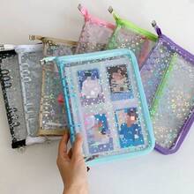 Ins Style Laser Star 6-Hole PVC Binder A5 Zipper Bag Planner Album Storage Star Chasing Notebook - Multicolor - View 3