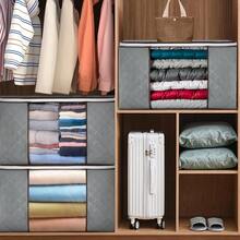 105L Bolsas De Almacenamiento, 4 Piezas Para Guardar Cobijas Y Edredones Transparente Plegable, Cajas Con Asa Reforzada Para Ropa De Cama - por defecto - Ver 2