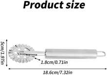 Pastry Wheel Cutter, Stainless Steel Fluted Pasta Crimping Wheel Dough Crimper Pie Crust Cutter Lattice Roller Ravioli Maker Tool For Pizza Noodle Cracker - Black - View 2