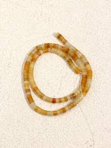 38cm/String Natural Stone Abacus Cylinder Decorative Spacer Beads, Flat Round 4*2mm Natural Stone Jewelry Making Materials Approx. 190pcs, Suitable For DIY Necklace, Bracelet And Crafts - Multicolor 1 - View 21