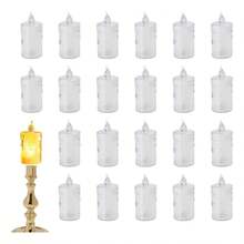 Tendencia24 Vela Led Transparent Lágrima Ámbar Decora Boda Evento 8cm TransparenteCalidad premium - 1 - Ver 10