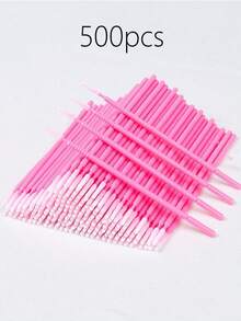 500/400/200/100支装 白色、黑色、粉色和紫色 柔性微型刷，一次性微型涂抹棒，适用于睫毛嫁接、睫毛胶清洁刷、睫毛刷、眉刷、眼影刷、螺旋刷、睫毛刷，赠品 - 彩色 - 查看 12