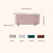 1pc Makeup Pad Swab Storage Box, Desktop Makeup Remover Pad, Toothpick, Dental Floss, Lipstick, Powder Compact Organizer Box With Cover, Dust-Proof Desktop Lipstick, Makeup Sponge, Makeup Brush Storage Box - Multicolor - View 11