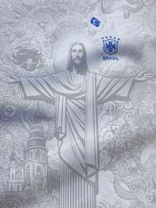 男士圆领印花休闲短袖T恤 - 白色 - 查看 7