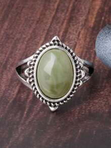 1 件复古军绿色男士戒指，多种款式可选