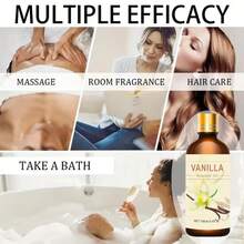 100ml/30ml/10ml Vanilla Essential Oil, Moisturizing Vanilla Facial Oil, Smooth Skin Fragrance Skin Care Oil, Pure Plant Extract Essential Oil - Vanilla Scent - View 3