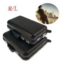 Mini caja de almacenamiento M/L, caja de aparejos de pesca, anzuelo, señuelo, cebos, caja de almacenamiento de plástico para accesorios organizadores de pesca de carpa - M con L - Ver 1