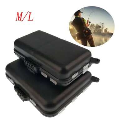 Mini caja de almacenamiento M/L, caja de aparejos de pesca, anzuelo, señuelo, cebos, caja de almacenamiento de plástico para accesorios organizadores de pesca de carpa