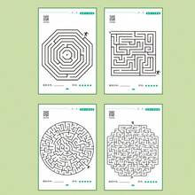 1pc Maze Challenge Puzzle Book,Paper Material, For Cognitive And Attention Training - Multicolor - View 11