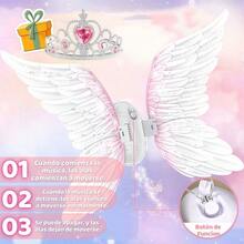 TendenciaSet De Alas De Hada, Con Luces Y Música,halloween FiestaCalidad premium - Blanco - Ver 4