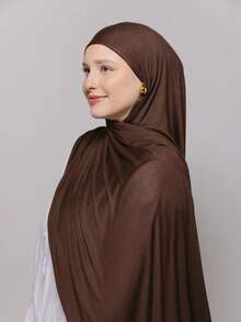 1pc Instant Hijab With Undercap - Silky Soft, Breathable Jersey Fabric, Includes Headscarf And Undercap, Suitable For Daily Wear, Holidays, Prayers, Abaya Matching