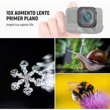 10X Objetivo Macro Lens Compatible con Insta360 Ace Pro/Ace Pro 2, Lentes Aumento Cámaras Acción para Fotografía Macro Close Up, Distancia Enfoque: 7-10 cm, No Resistente al Agua, LS-C40,37542914 - Rosa Pálido - Ver 6