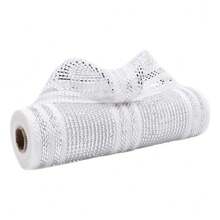 TendenciaMalla Decorativa Navideña 26cm X9m BlancoCalidad premium - Blanco - Ver 5