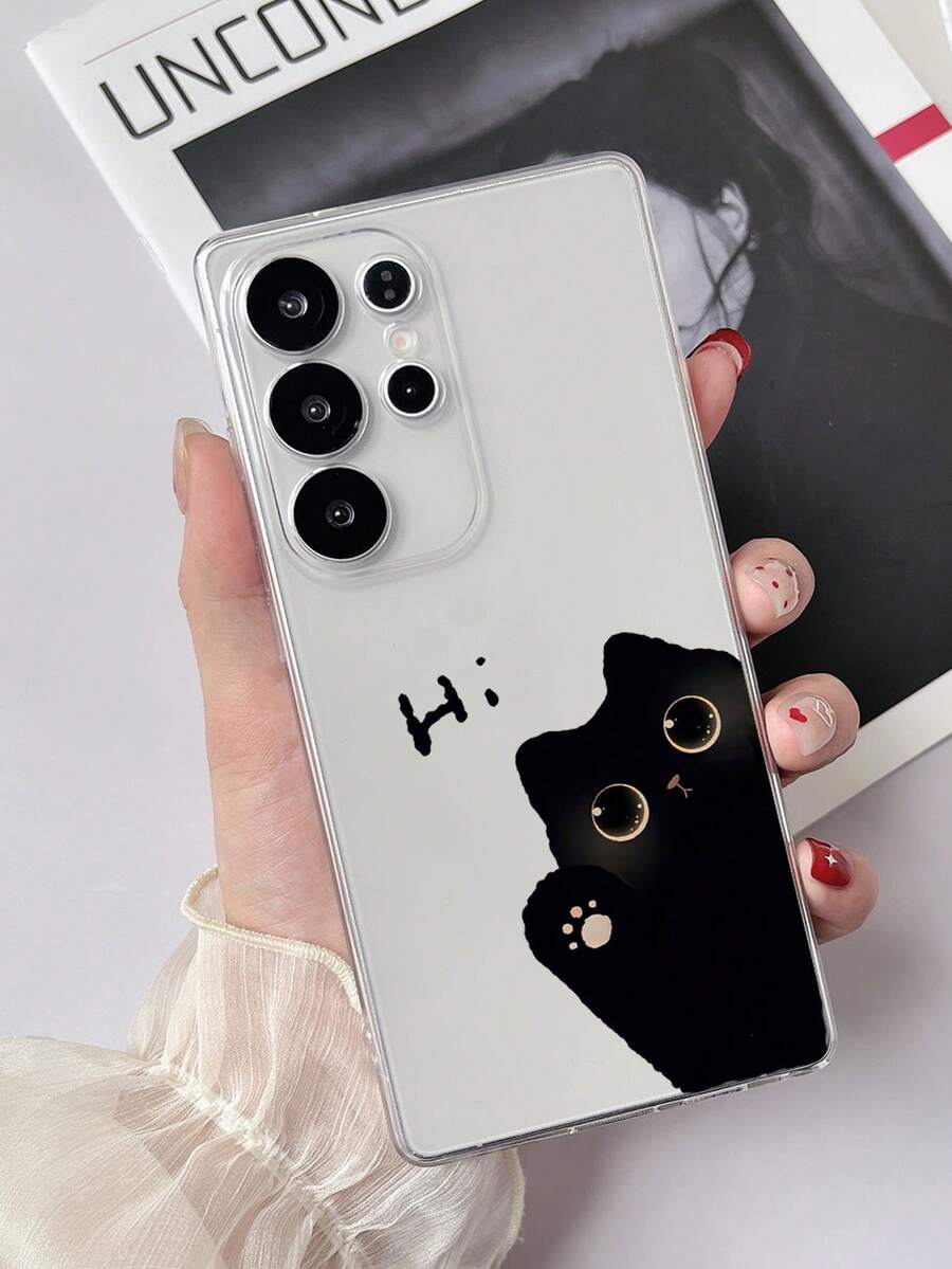 1 chiếc ốp lưng điện thoại TPU trong suốt chống sốc họa tiết mèo đen nhiều màu sắc, tương thích với iPhone 15/15Pro/15Plus/15ProMax/16/16Pro/16Plus/16ProMax/17/17Pro/17ProMax, Galaxy S23 Ultra/A14/A24, điện thoại Android Redmi Note 12 Pro/Pixel 8/8 Pro - Nhiều màu - Xem 1