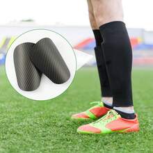 1 Pair Football Shin Pads With Fiber-Like Pattern, Comfortable Wear, Leg-Fitting, Unique Size Design Suitable For Football Or Other Sports - Multicolor - View 9