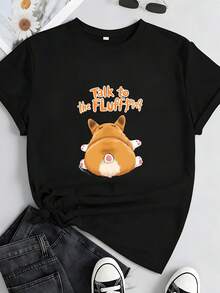 Funny Corgi_ Corgi Butt_ Corgi Sploot_ Corgi Lover_ Dog Mom Gift Unisex T-Shirt-2 - 黑色3 - 查看 2