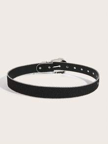 1条女士西部牛仔风格腰带，适合日常穿着 - 黑色 - 查看 4