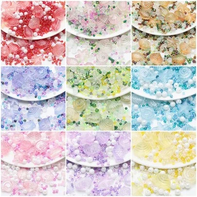 海星小鱼贝壳渐变水晶海洋系列吊坠十字边框套装 DIY珠宝配件散珠批发