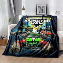 Monster Jam  Truck  Sofa Blanket Lightweight Warm Insulation Blanket Bed Office Car Knee PadsThrow Blanket.Jpg - 白色 - 查看 1