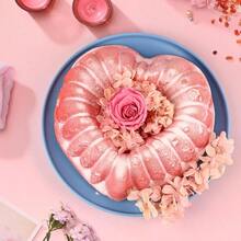 2 Pack Heart Fluted Cake Pan, 9 Inch Heart Cake Molds, Nonstick Silicone Cake Molds - 預設 - 查看 7