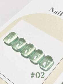 1-6瓶12毫升2025水晶猫眼凝胶指甲油 - 6种冰晶闪粉色，含玻璃珠和全息闪光，夏季派对美甲用品，适合女孩（凝胶指甲油，时尚美甲） - 彩色 - 查看 4