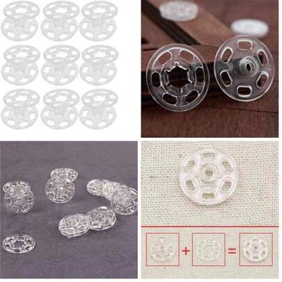 Leoon VILLCASE 100 Piezas Botones De Camisa Transparentes 18Mm Botn Invisible Para Abrigos Y Ropa Botones De Resina Para Costura Manualidades Y Proyectos De Moda