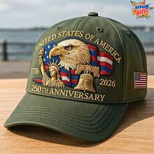 United States 250th Anniversary Hat Eagle - United States 250th Anniversary Hat, Patriotic Adjustable Baseball Cap, United States 250th Anniversary Hat, Unisex A Thoughtful Holiday Or Commemorative Gift For Veterans, Patriots, And History Lovers - màu đen - Xem 4
