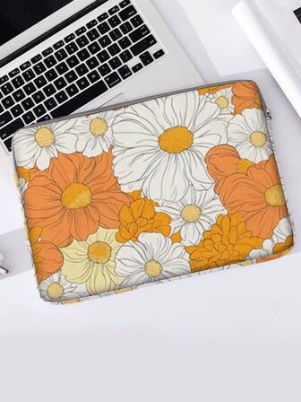 Blommig laptopväska, skol- och kontorsmaterial