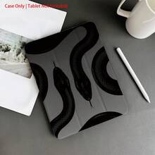 黑色蛇纹保护套 - 甜美可爱风格爱好者的理想之选，带笔槽，兼容 iPad 10.9/10.2/Air 第五代/Pro 11/第十代/9.7/Air 2/iPad（第七代）/iPad（第八代）/iPad Air 4/5/iPad Pro 11/iPad 第十代 10.9 英寸（2022 年款）智能保护套/iPad Air 13（M3 2025 年款）/iPad Air 11（M3 2025 年款）/iPad Air 11（A16 2025 年款），具备自动睡眠/唤醒功能 - 彩色 - 查看 2